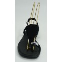 Sandalia mujer marca top 3 en color negro