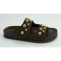 Sandalia mujer marca top 3 en color marron