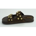 Sandalia mujer marca top 3 en color marron