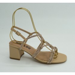 Sandalia mujer marca bibi louen color nude