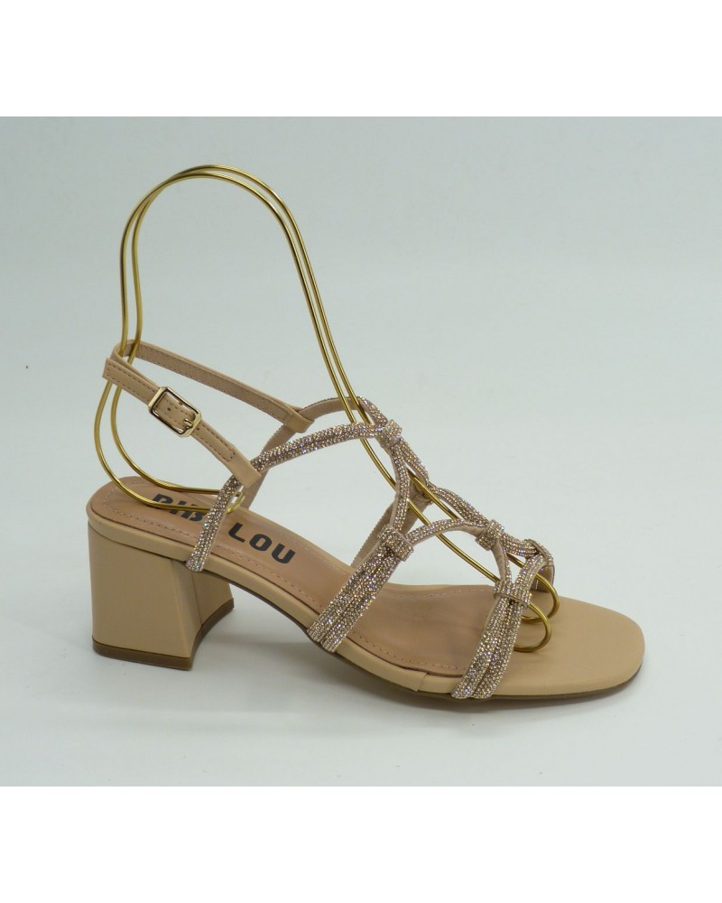 Sandalia mujer marca bibi louen color nude