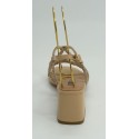 Sandalia mujer marca bibi louen color nude