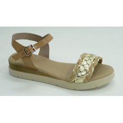 Cuña mujer marca porronet en color taupe