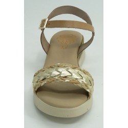 Cuña mujer marca porronet en color taupe