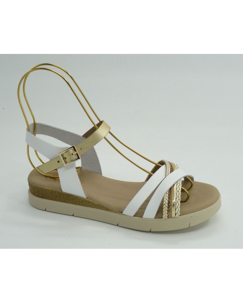 Sandalia mujer marca porronet en color blanco