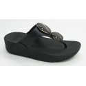 Sandalia mujer marca fit flop en color negro
