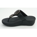 Sandalia mujer marca fit flop en color negro