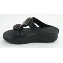 Sandalia mujer marca fit flop en color negro
