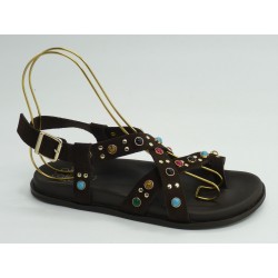 Sandalia mujer marca porronet en color marron