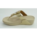 Sandalia mujer marca fit flopen color oro