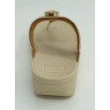 Sandalia mujer marca fit flopen color oro