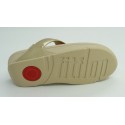 Sandalia mujer marca fit flopen color oro