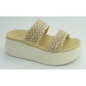 Sandalia mujer marca dude en color beige