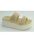 Sandalia mujer marca dude en color beige