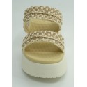 Sandalia mujer marca dude en color beige
