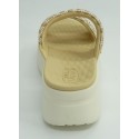 Sandalia mujer marca dude en color beige