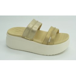 Sandalia mujer marca dude en color oro