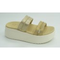 Sandalia mujer marca dude en color oro