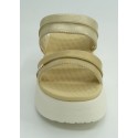 Sandalia mujer marca dude en color oro