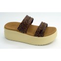 Sandalia mujer marca dude en color leopardo