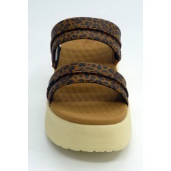 Sandalia mujer marca dude en color leopardo
