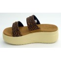 Sandalia mujer marca dude en color leopardo