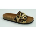 Sandalia mujer marca montiel is en color leopardo