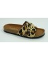 Sandalia mujer marca montiel is en color leopardo