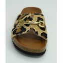 Sandalia mujer marca montiel is en color leopardo