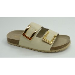 Sandalia mujer marca montiel is en color beige