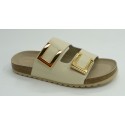 Sandalia mujer marca montiel is en color beige