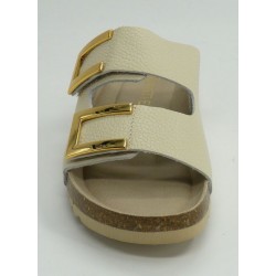 Sandalia mujer marca montiel is en color beige