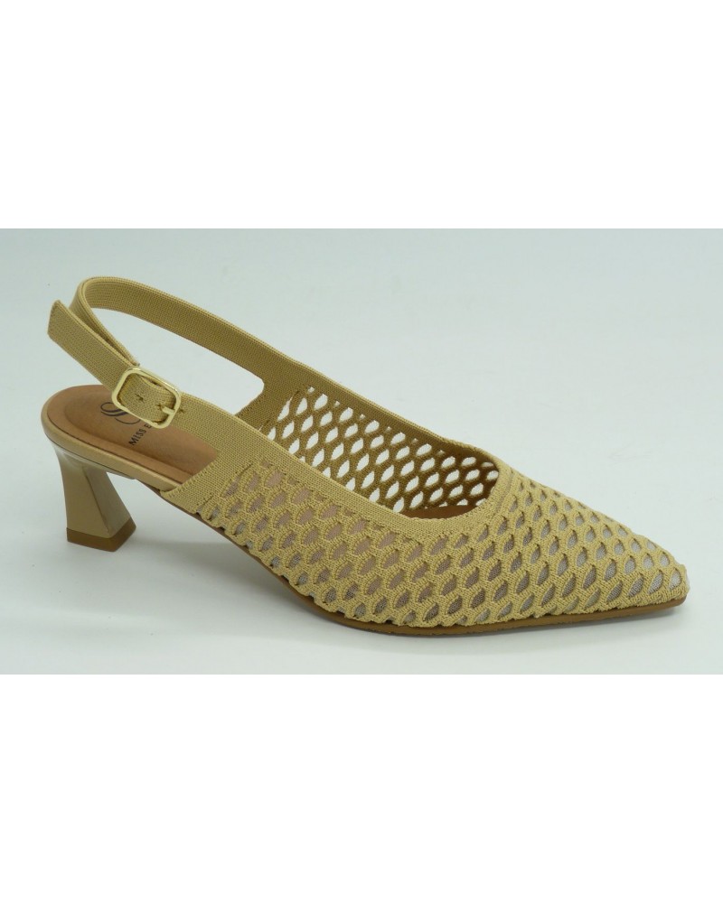 Zapato mujer marca miss elastic en color beige