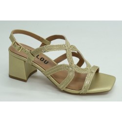 Sandalia mujer marca bibi lou en color oro