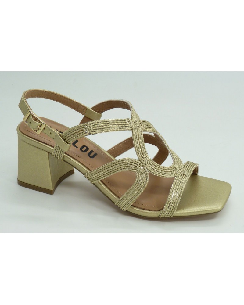 Sandalia mujer marca bibi lou en color oro