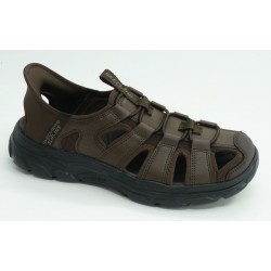 Sandalia hombre marca skechers en color marron
