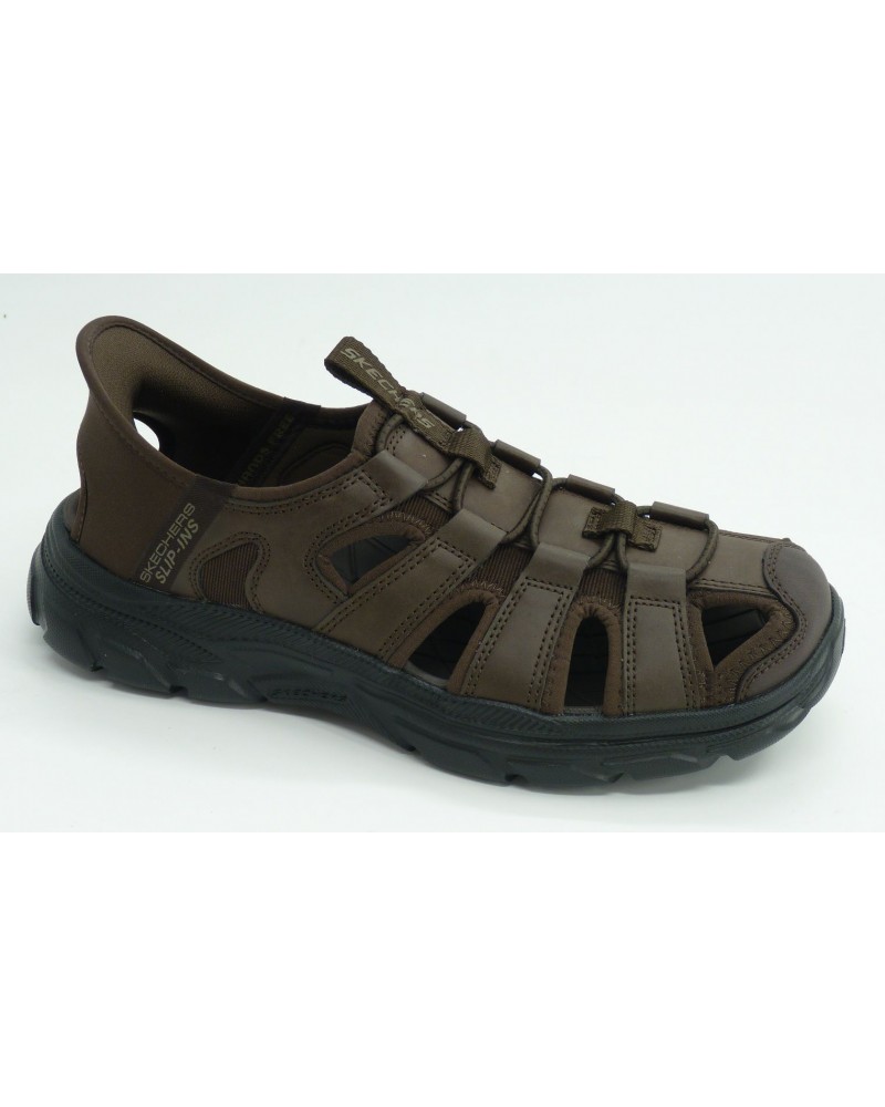Sandalia hombre marca skechers en color marron