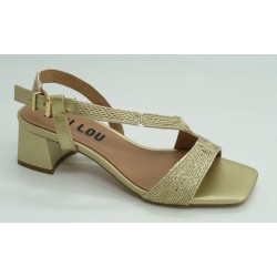 Sandalia mujer marca bibi louen color oro