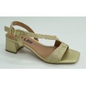 Sandalia mujer marca bibi louen color oro