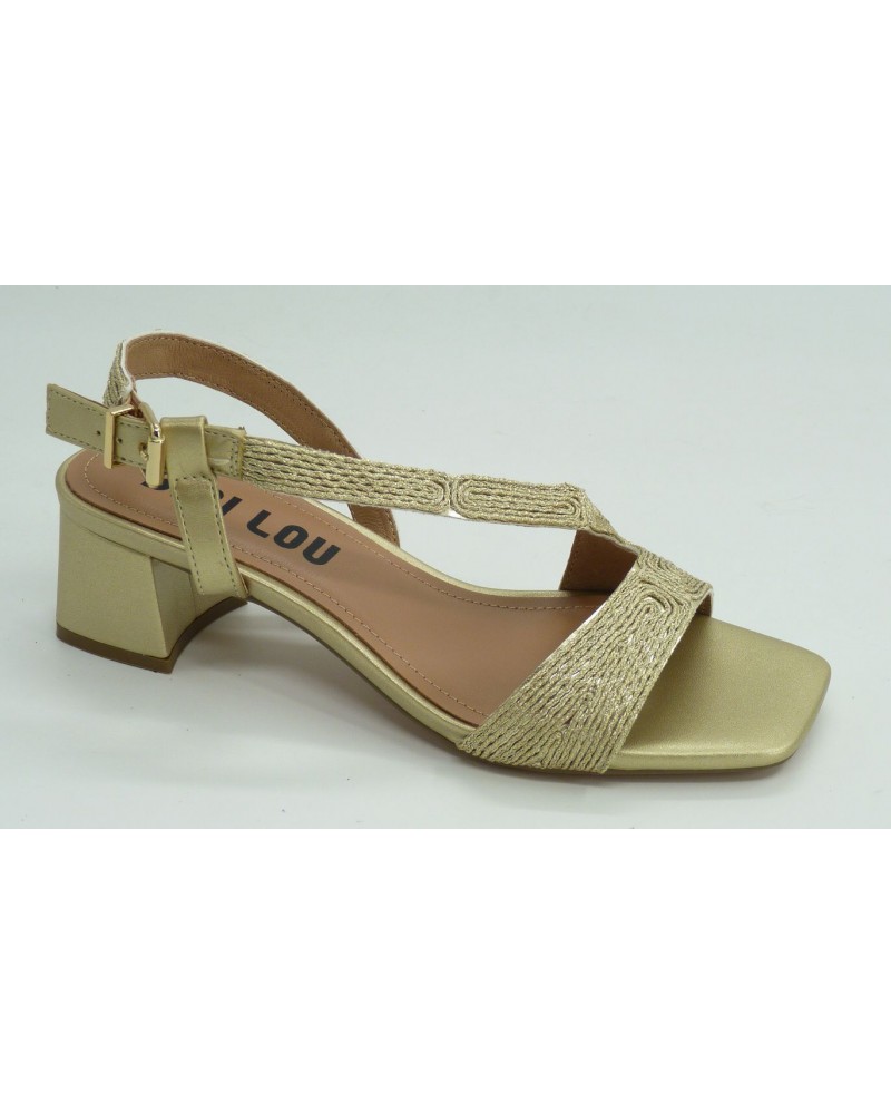 Sandalia mujer marca bibi louen color oro