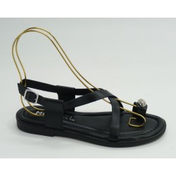 Sandalia mujer marca montiel isen color negro