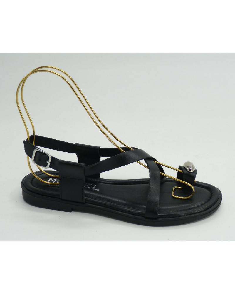 Sandalia mujer marca montiel isen color negro