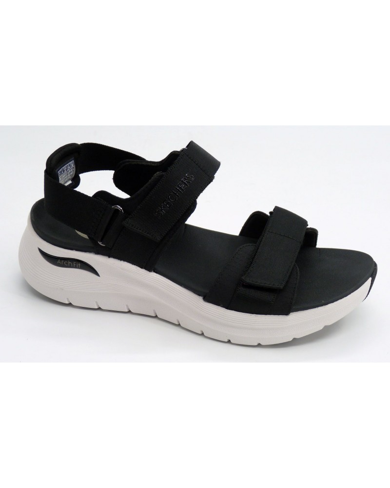 Sandalia mujer marca skechers en color negro