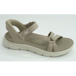 Sandalia mujer marca skechers en color taupe