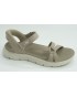 Sandalia mujer marca skechers en color taupe