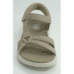 Sandalia mujer marca skechers en color taupe