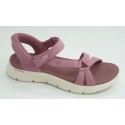 Sandalia mujer marca skechers en color rosa