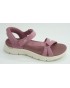 Sandalia mujer marca skechers en color rosa
