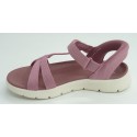 Sandalia mujer marca skechers en color rosa