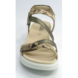 Sandalia mujer marca ecco en color serpiente natural